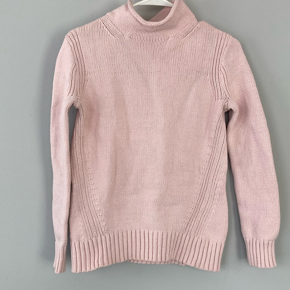 Pink J. Crew Rollneck Sweater